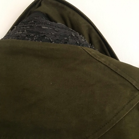 leather sleeved Asos size 18 coat! 1 of a kind:) - Picture 4 of 8